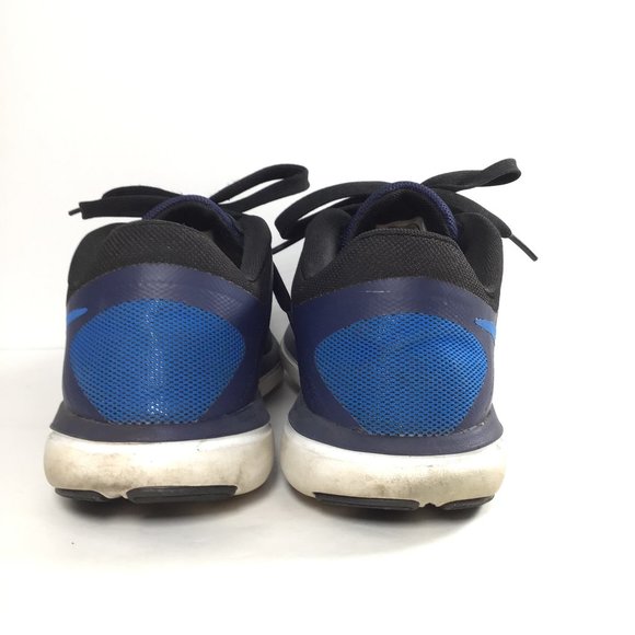 Nike Flex 2016 RN Running Sneakers Black/Blue 10 - Picture 4 of 9